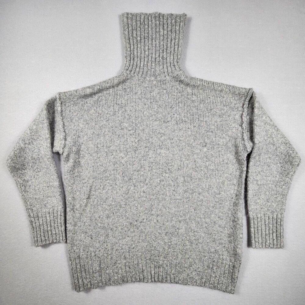 Label of Graded Goods Knitted Turtleneck Sweater Lightweight Womens Small Gray